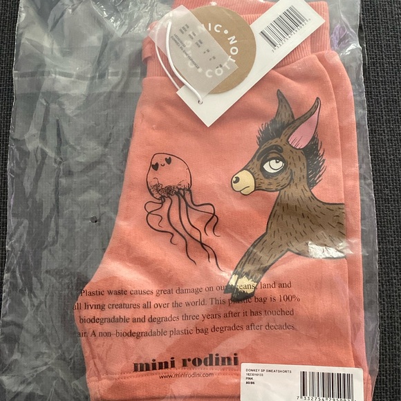Mini Rodini Donkey SP Sweatshorts NWT - Picture 3 of 5